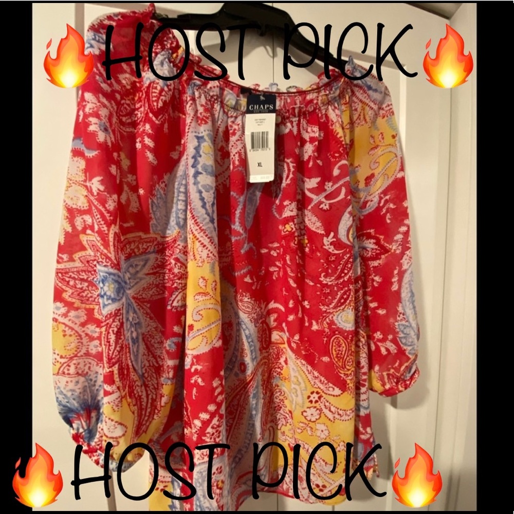 🔥HP🔥 NWT $60 Chaps womens XL top dress shirt blouse